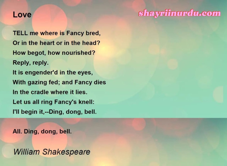 William Shakespeare Poem