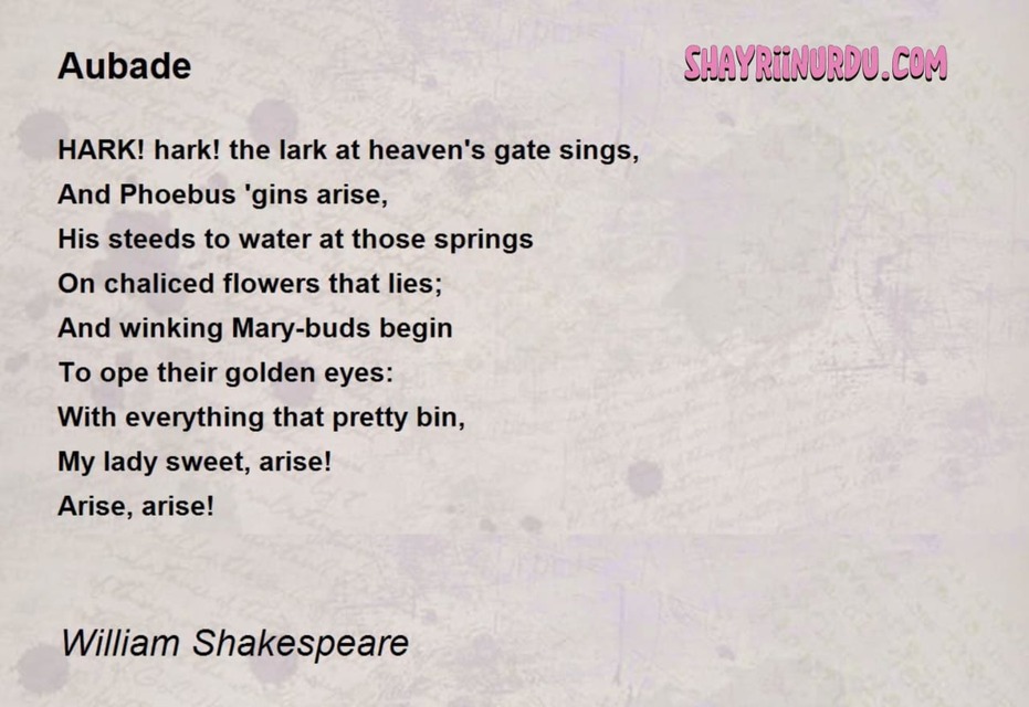 William Shakespeare Poem 